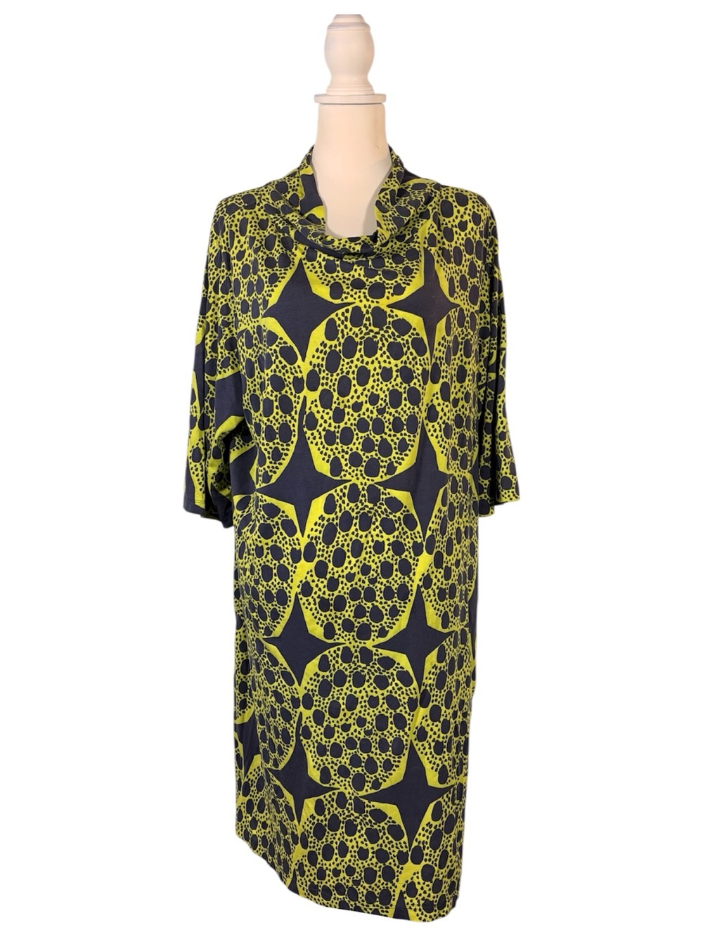Marimekko Kukkura Print Dress Women's XL Kristina Isola 2007 Casual Abstract